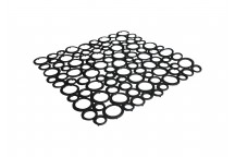 Square sink mat black color