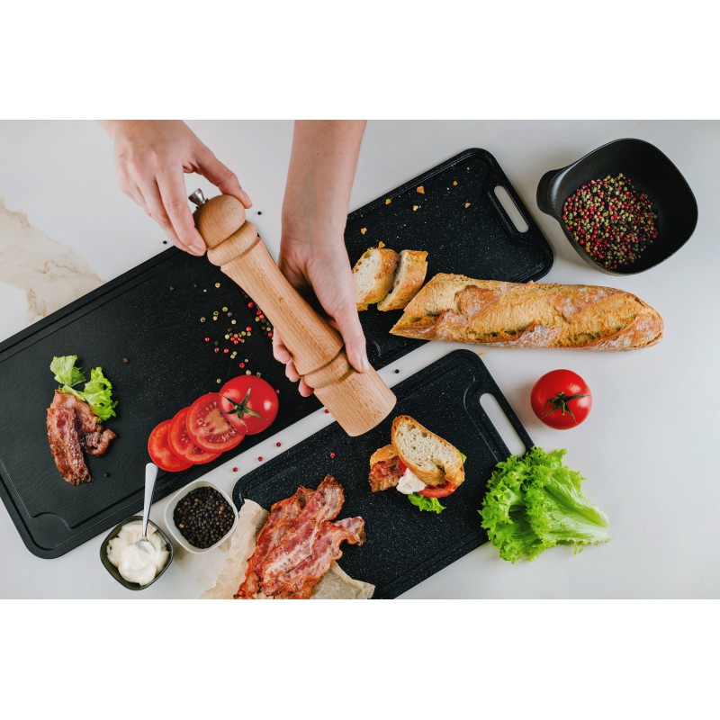 Deska prostokątna "L" 38x24 cm kosmos czarny