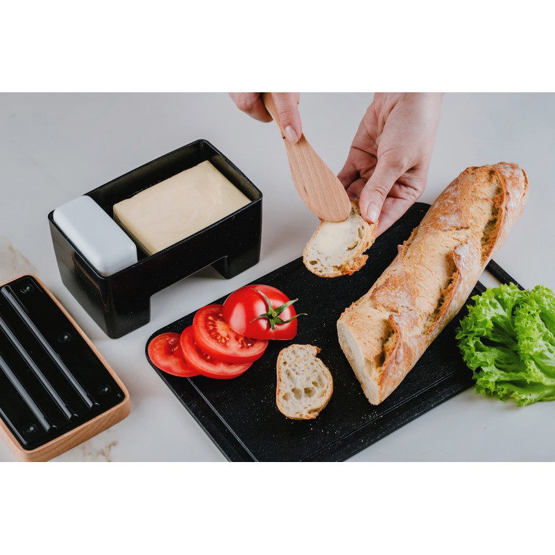 Smart butter dish black