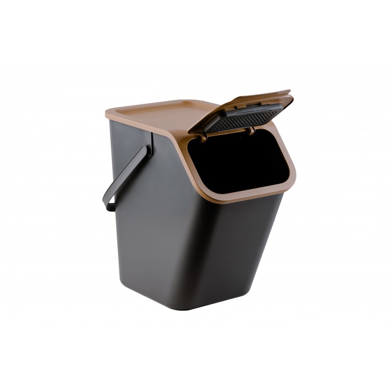 BINI POJEMNIK DO SEGREGACJI ODPADÓW CZARNY/BRĄZOWY