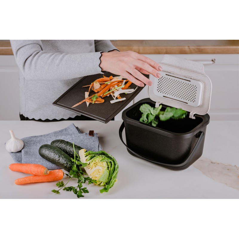 POJEMNIK BINI 4,5L NA BIO ODPADY BRĄZOWY