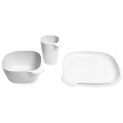 Set of dish color white
