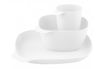 SET OF DISH AND CUTLERY COLOR WHITE