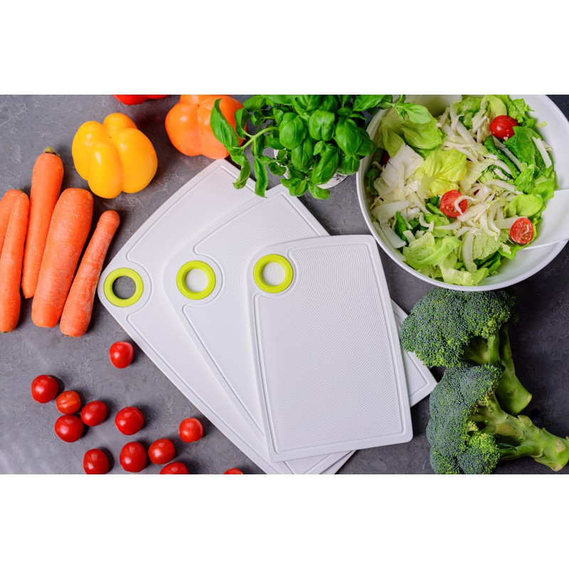 Komplet 3 desek bąble 24x16, 30 x 20, 35 x 24 z podstawką szary