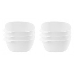 Set of 6 bowls color white