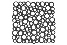 Square sink mat black color