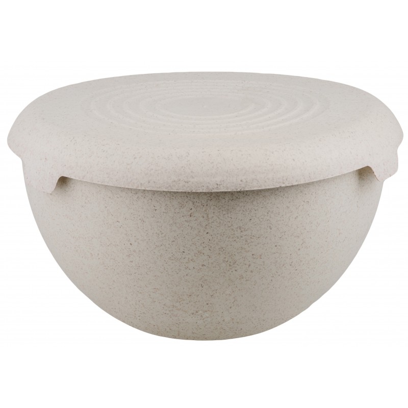 BOWL WITH LID 6 L PP WITH BIO 35% BEIGE