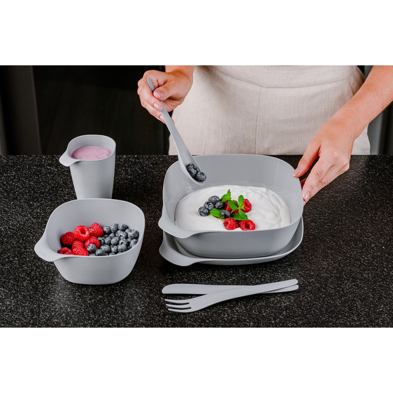 Set of 6 bowls color white