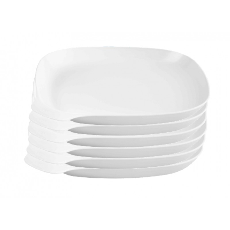 Set of 6 plates color white