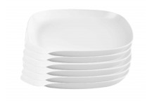 ZESTAW 6 TALERZY 24 cm WIELORAZOWYCH BIAŁE