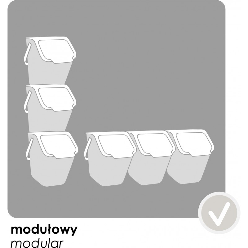 Zestaw 2 koszy na śmieci do segregacji odpadów 2x35l