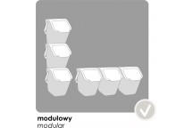 Zestaw 2 koszy na śmieci do segregacji odpadów 2x35l