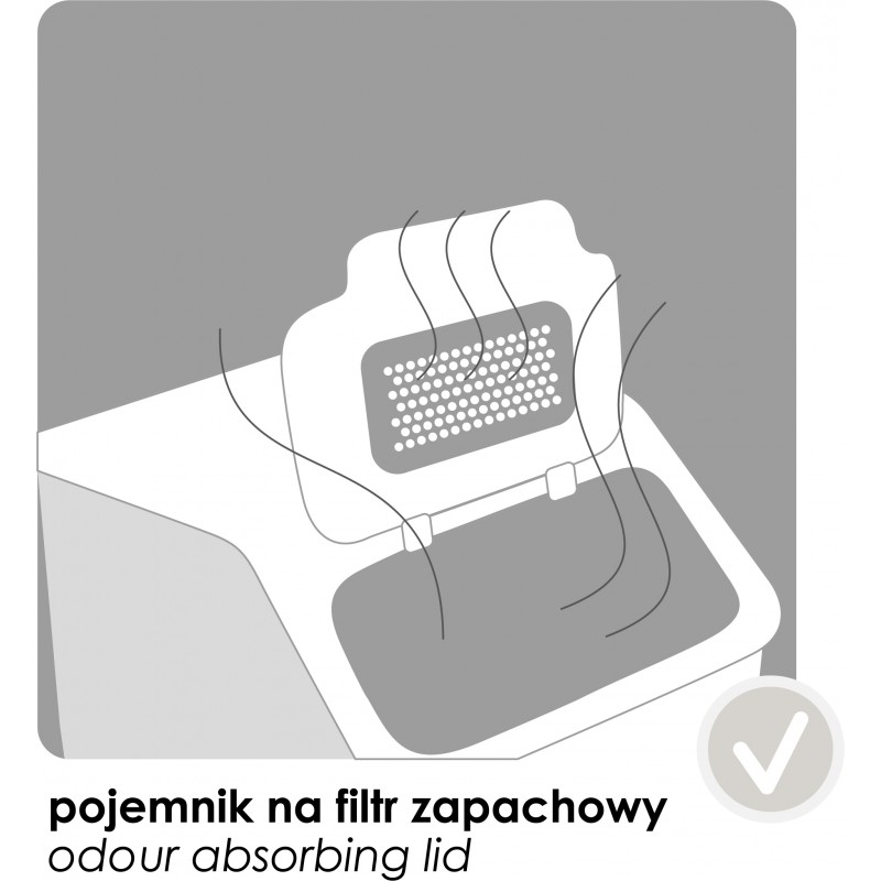 Zestaw 4 pojemników do segregacji odpadów BINI 4x35l  + FILTRY