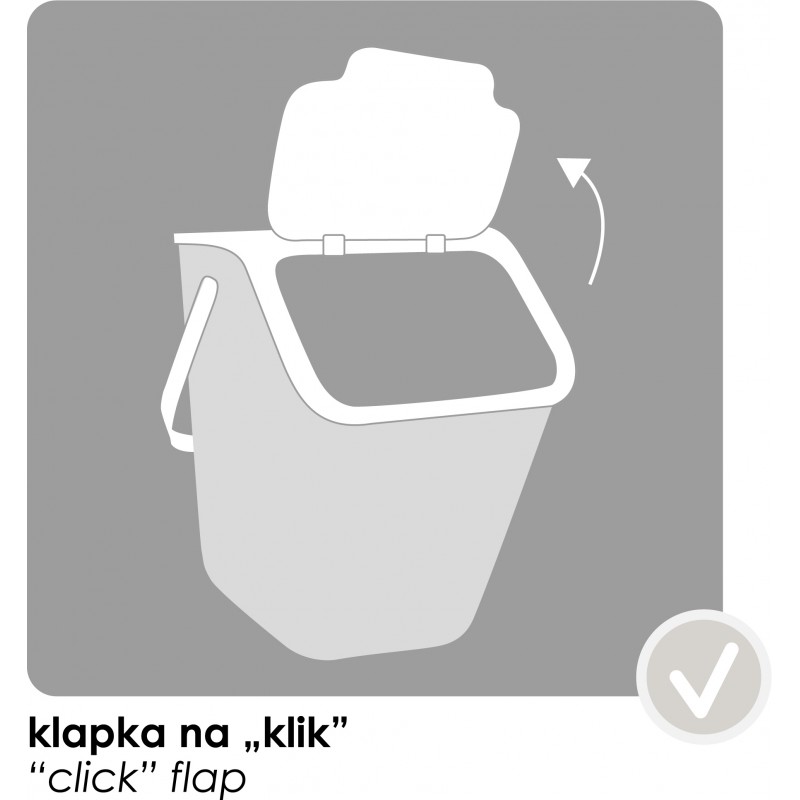 Pojemnik kosz do segregacji odpadów BINI 35l Zielony + FILTRY