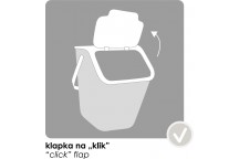 Pojemnik kosz do segregacji odpadów BINI 35l Zielony + FILTRY