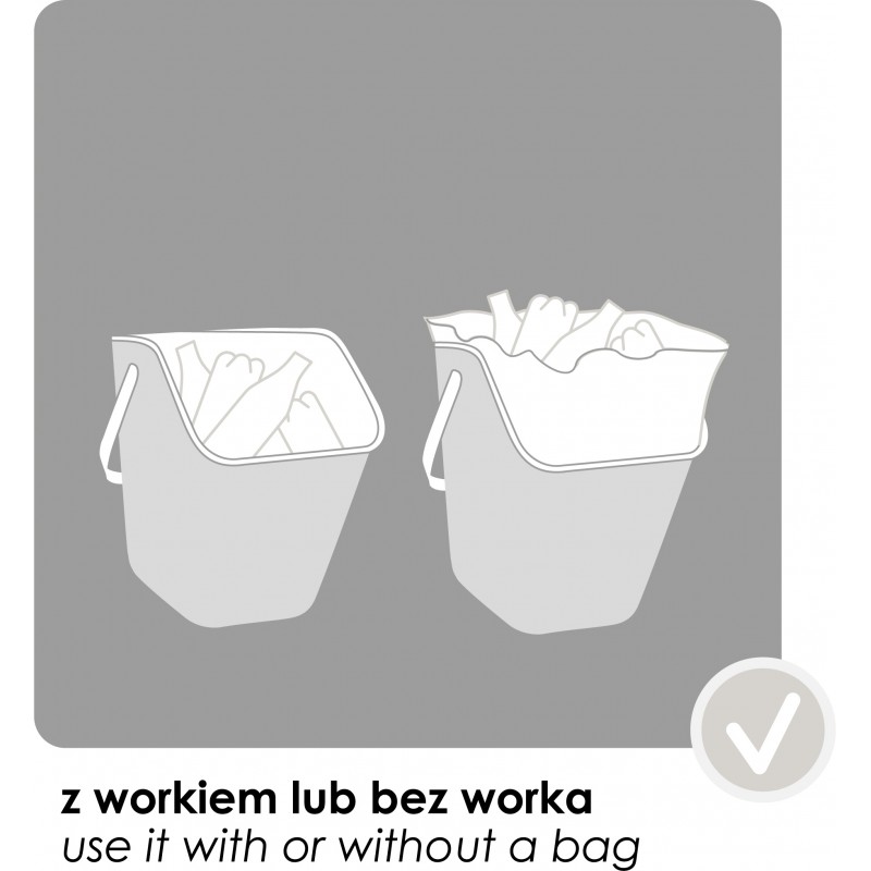 Pojemnik kosz do segregacji odpadów BINI 35l Zielony + FILTRY