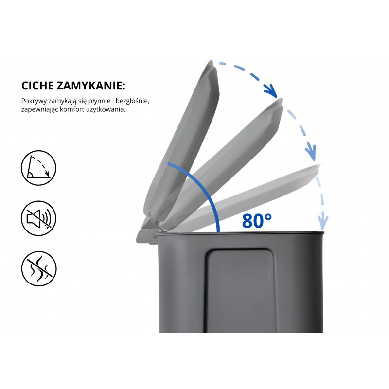 Kosz na śmieci z pedałem 40l