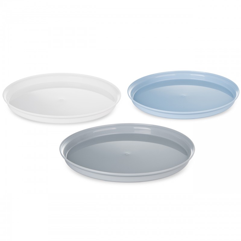 Talerz Turystyczny Obiadowy Plastikowy 23 cm Family Practic Szary