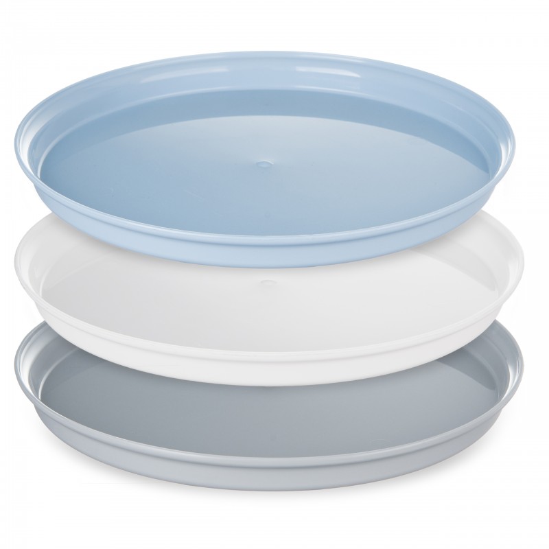 Talerz Turystyczny Obiadowy Plastikowy 23 cm Family Practic Szary