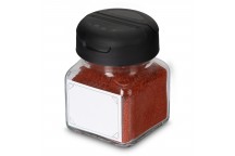 Pojemniki na Przyprawy Sypkie z Klapką 120 ml Czarny 3 naklejki GRATIS