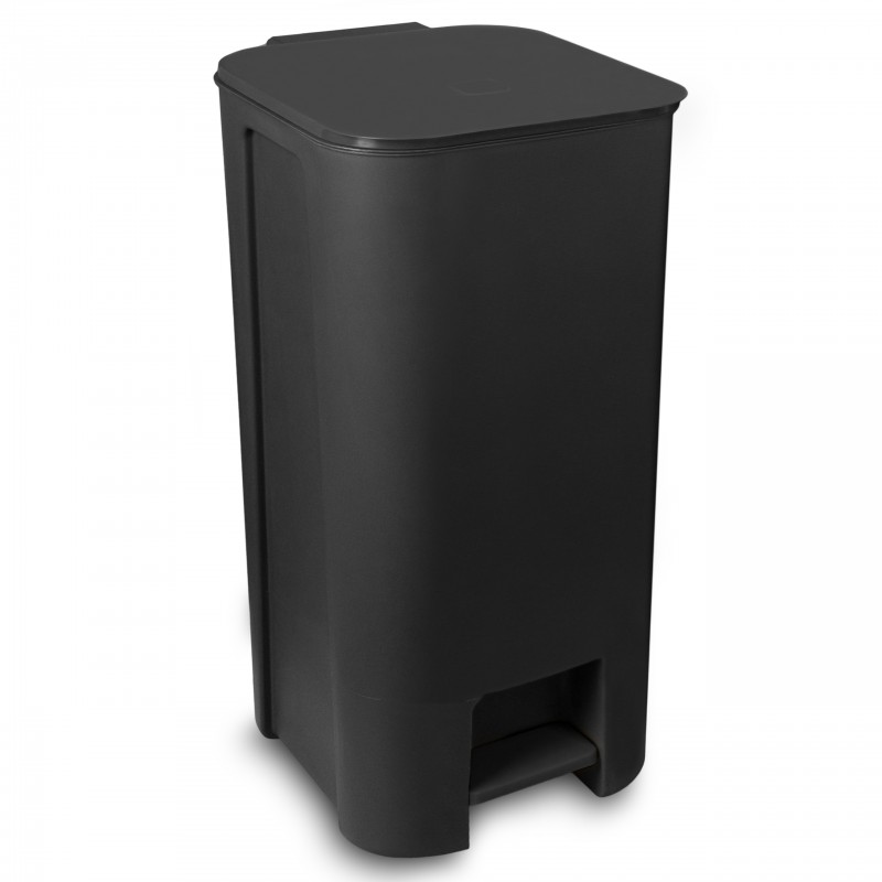 Zestaw 4 x Kosz z Pedałem na Śmieci Różne Kolory do Segregacji 40 L Czarny
