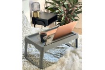 Stolik Składany Przenośny do Łóżka Ogrodu Taca na Śniadanie Plastik Biały