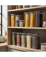 Pojemnik Kuchenny na Produkty Sypkie Przyprawy Plastikowy z Pokrywką 0,6 L