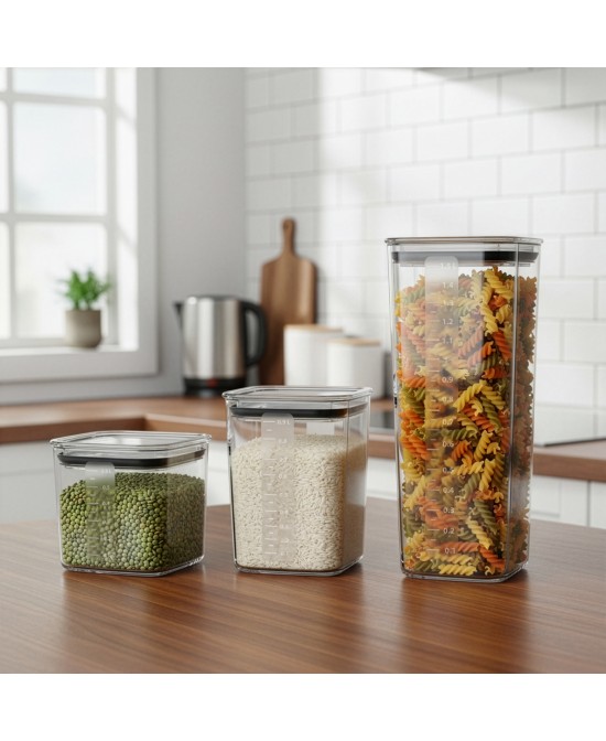 Pojemnik Kuchenny na Produkty Sypkie i Przyprawy z Pokrywką 1,5 L – Practic