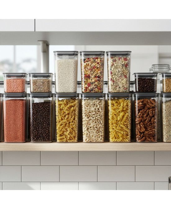 Pojemnik Kuchenny na Produkty Sypkie i Przyprawy z Pokrywką 1,5 L – Practic