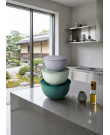 PRACTIC Luna 3-Piece Kitchen Mixing Bowl Set with Lids (1.2L + 2L + 3.2L)