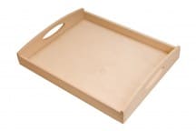 Beech wood tray 40x30x6 cm